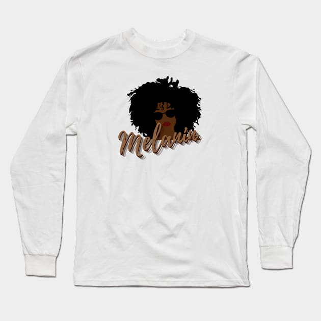 Melanin Poppin' Long Sleeve T-Shirt by Unpossible Tees